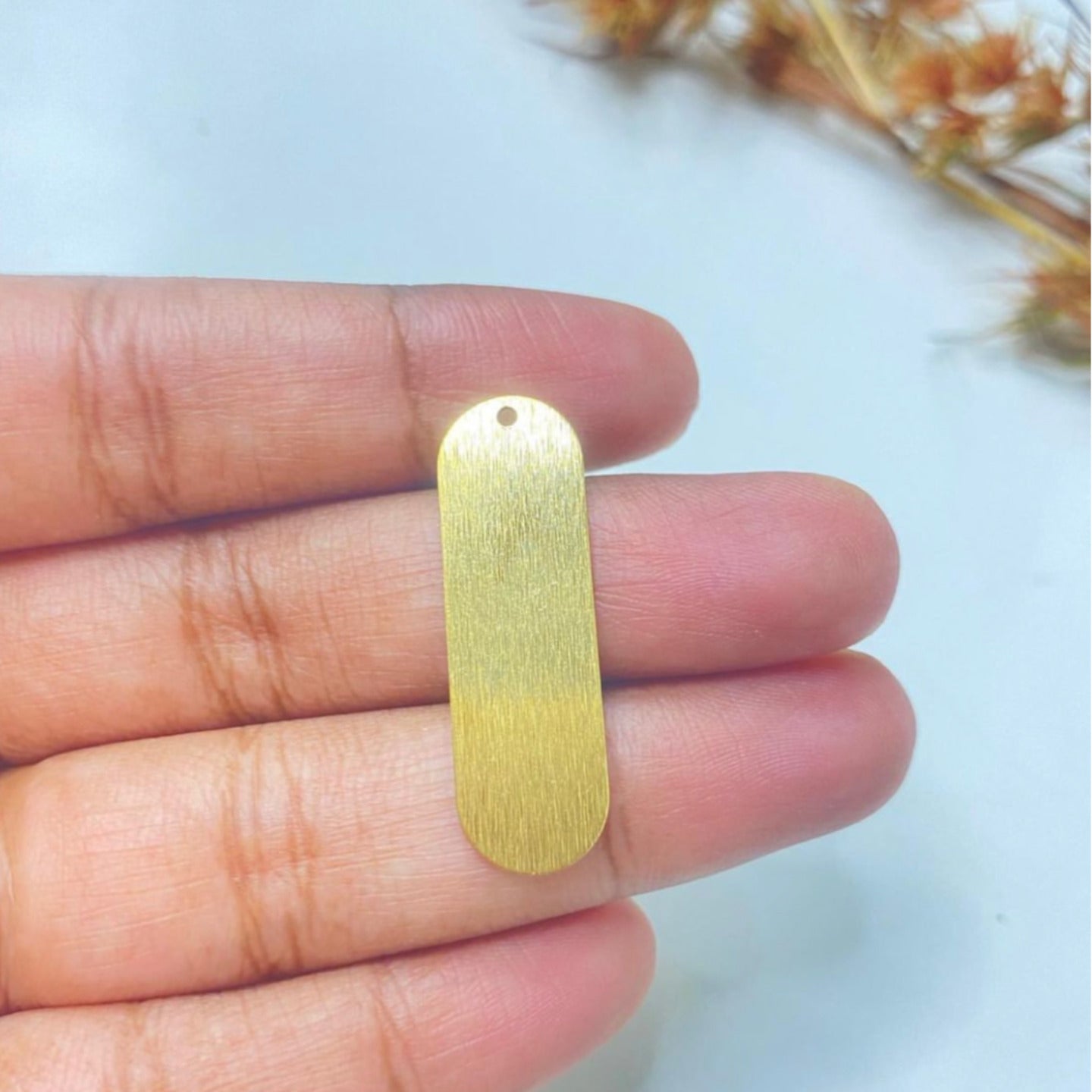 SS 36 Textured Oval charm