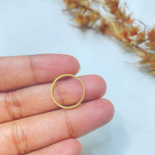 BC02M 16mm Round Hollow brass charm ( 1 pc ) Raw material