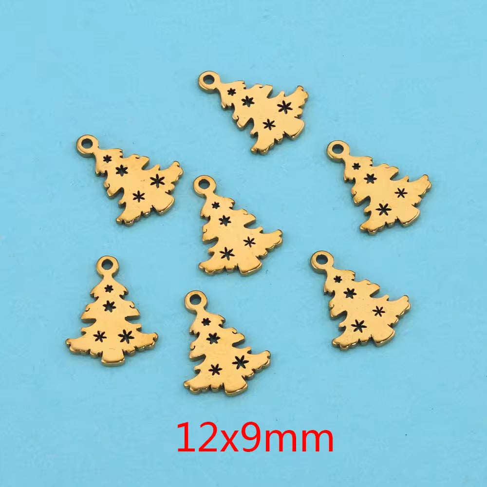 SS 2604 Tree charm 18k Gold plated stainless steel ( 1 piece ) Anti tarnish