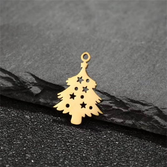 SS 2604 Tree charm 18k Gold plated stainless steel ( 1 piece ) Anti tarnish