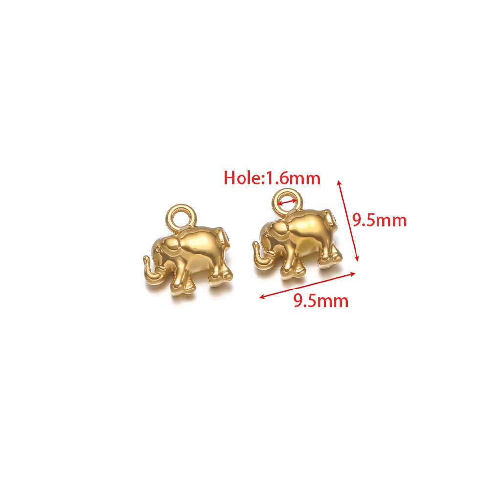 SC17R Elephant Tiny charm ( 1 pc ) 18k Gold PVD