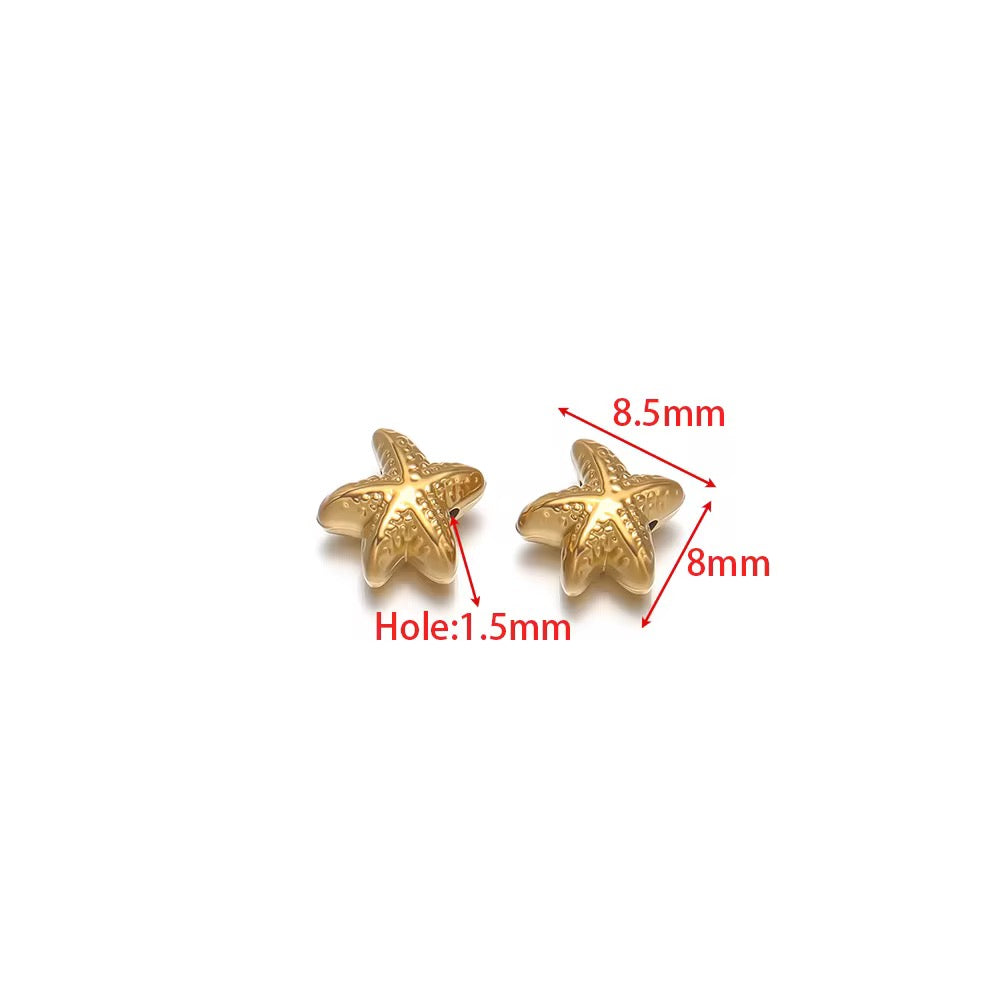 SC17V Starfish Bead charm ( 1 pc ) 18k Gold PVD