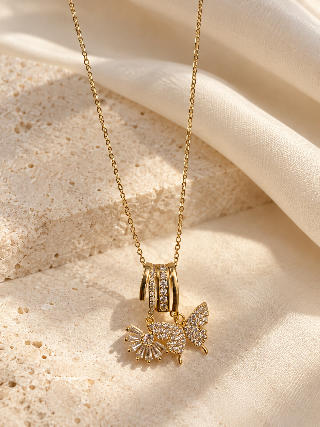 NSJ52D necklace - 18k gold PVD plated
