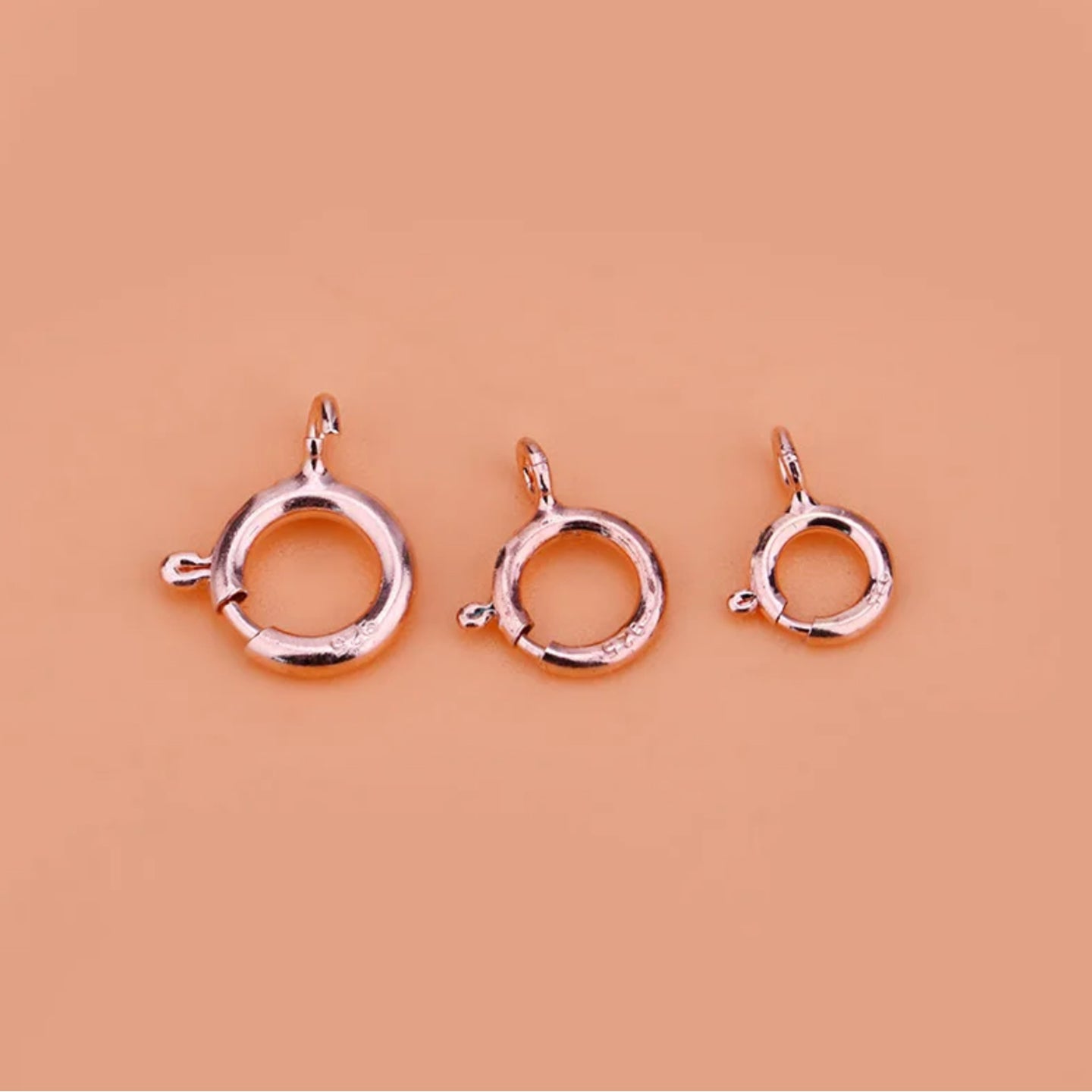 SS 834 Rose Gold plated spring clasp (1PC) anti tarnish