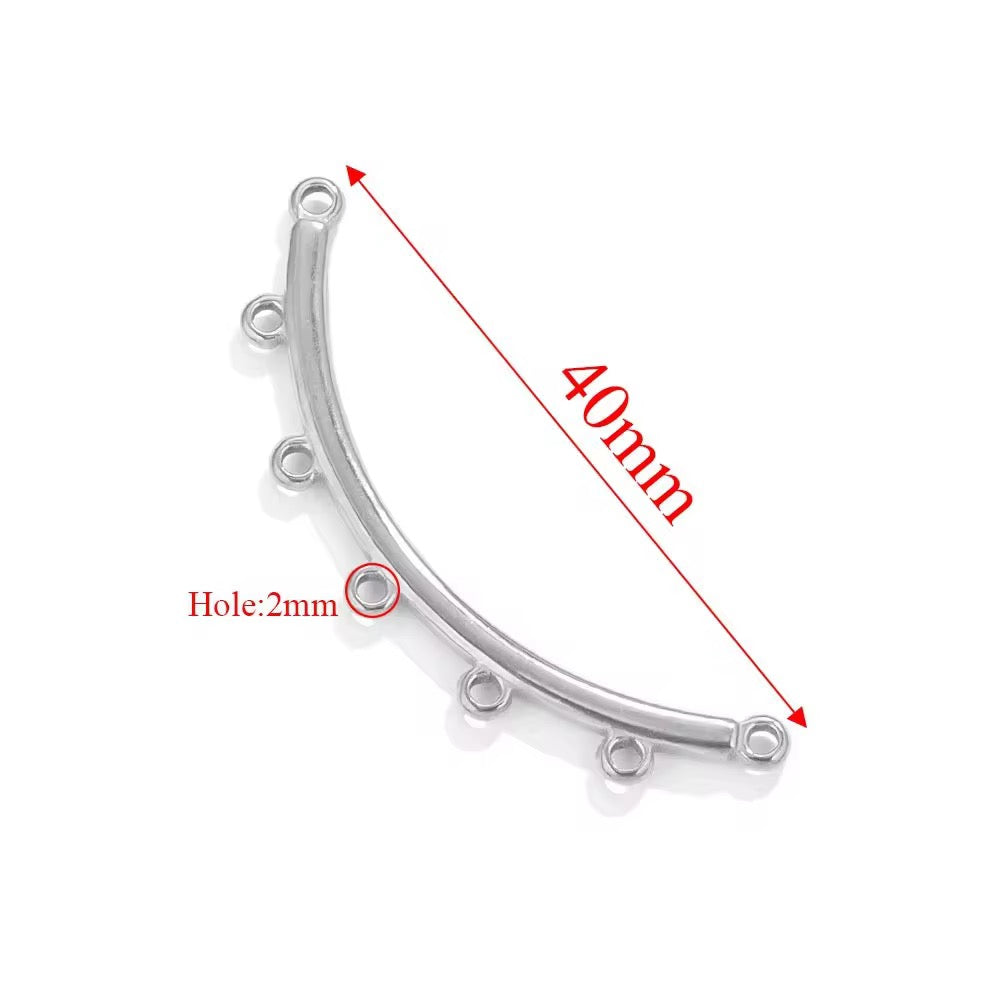 SS 1238 Bend Connector 18k Gold plated stainless steel ( 1 pc ) anti tarnish ( 40 mm )