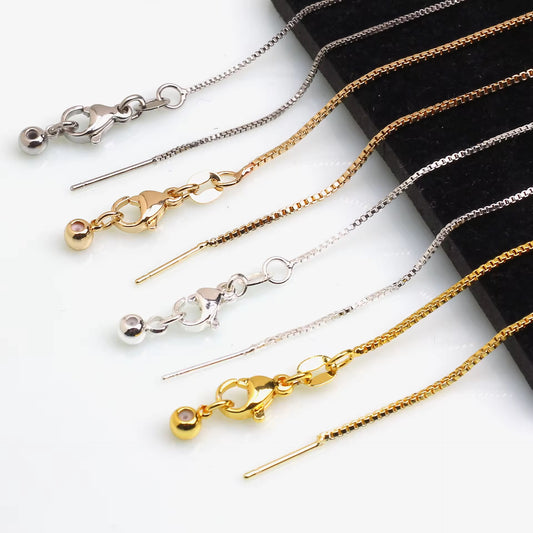 RC 13 14k Gold plated box ready chain with needle ( 1 pc ) Anti tarnish