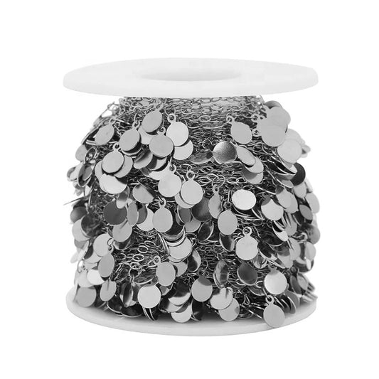 CN 246 6mm round drop Stainless steel chain - per feet - Anti tarnish