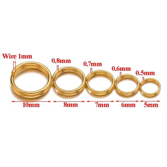 Double Loop Jumpring ( 1 pc ) 18k Gold PVD plated