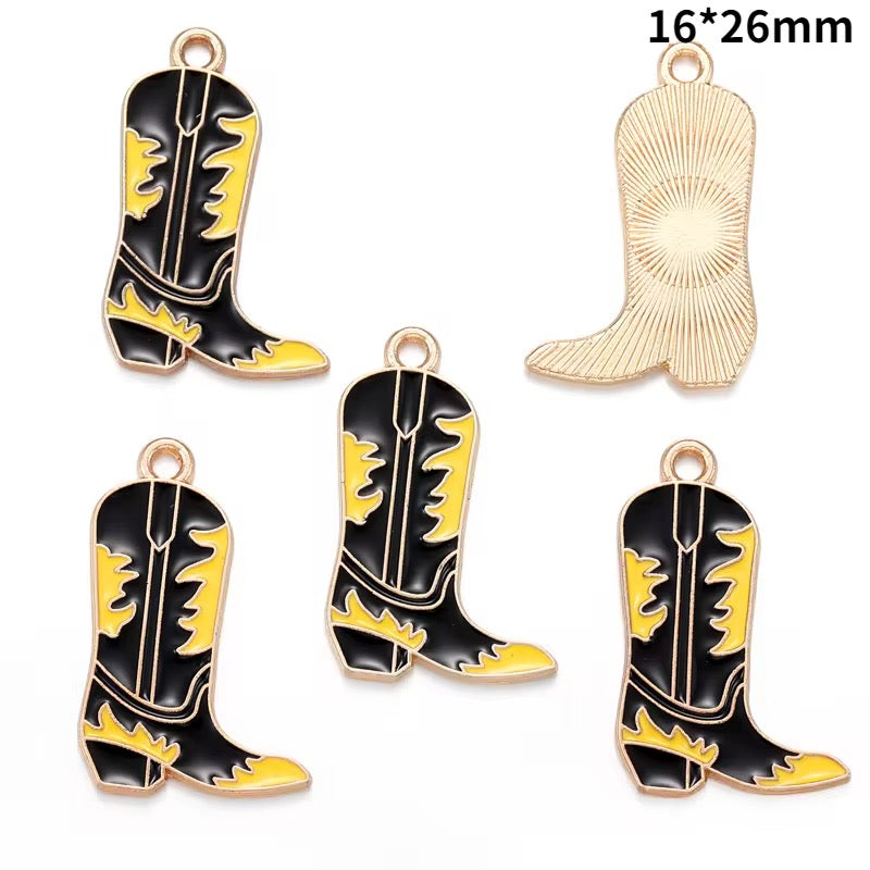SS 2769 Cowboy boots Enamel Charm ( 1 pc )