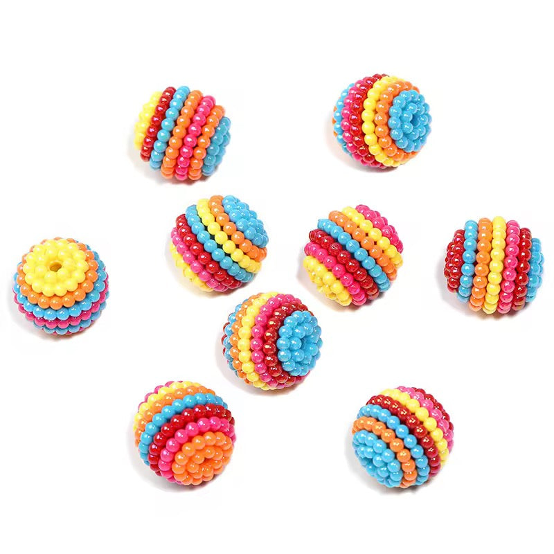 BBB 328 Rainbow Bead Shiny ( 1 pc ) UV Plated Acrylic ( 23 mm )