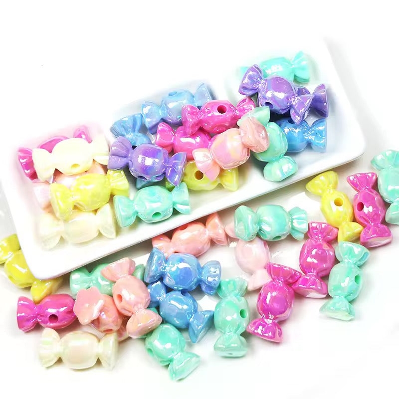 BBB 364 (e) Blue Candy Bead ( 1 pc ) UV Plated Acrylic ( 23 mm )