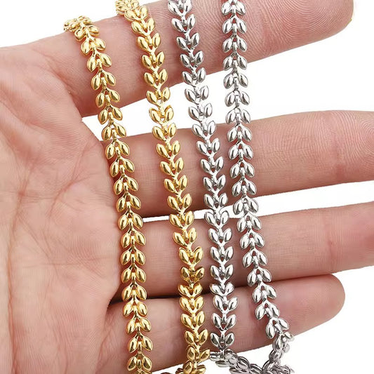 DIYS256 Leaf chain (1 pc ) Silver PVD