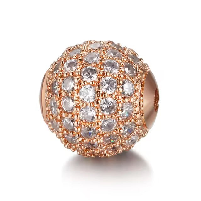 SS 2825 Zircon Round Premium Spacer beads ( 1 pc ) Anti tarnish ( 6 mm )