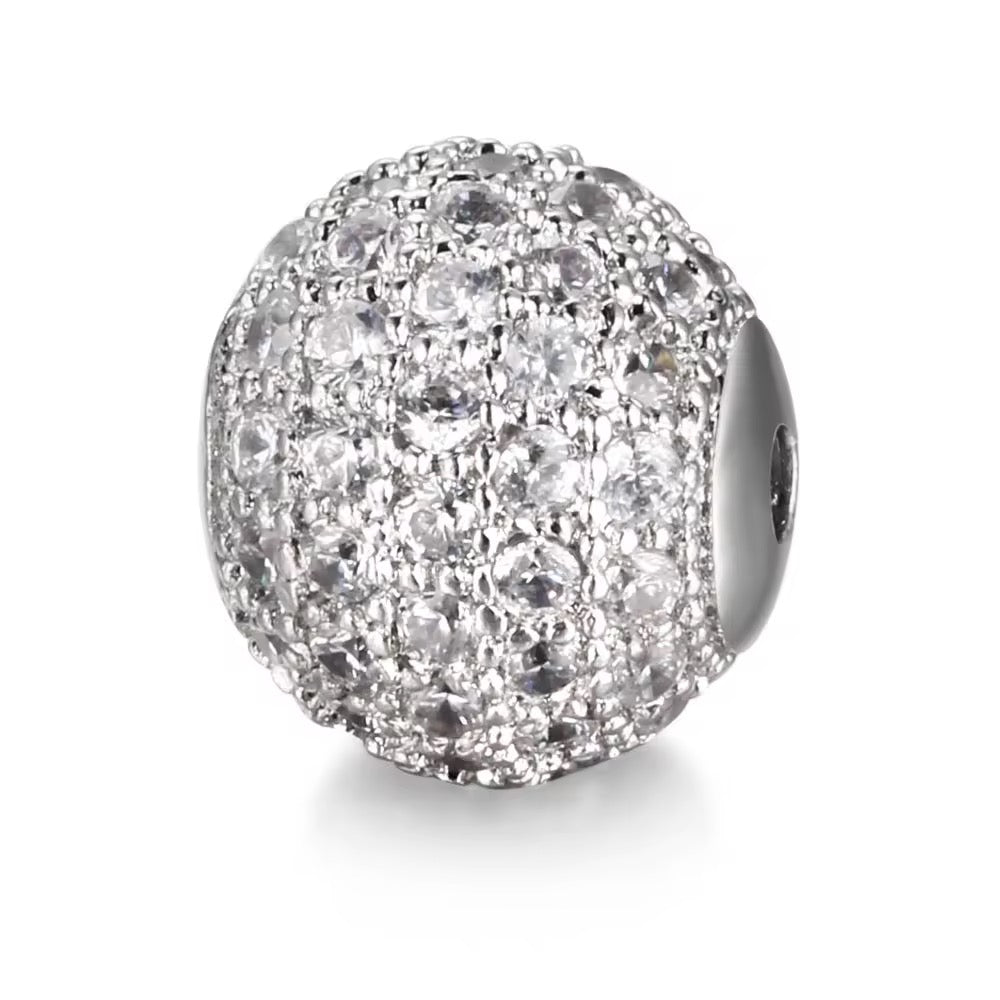 SS 2825 Zircon Round Premium Spacer beads ( 1 pc ) Anti tarnish ( 6 mm )