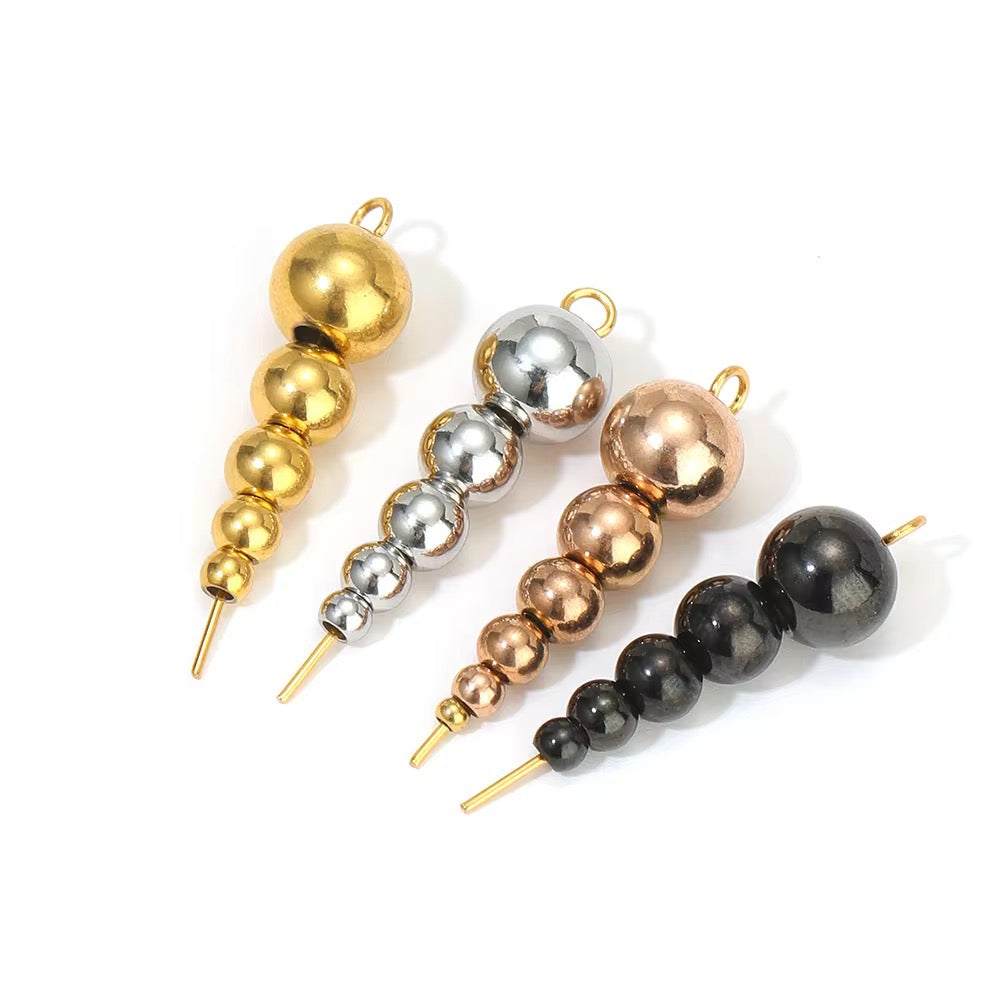 SS 2827 Round Spacer Bead 18k Gold PVD plated stainless steel ( 1 pc ) anti tarnish