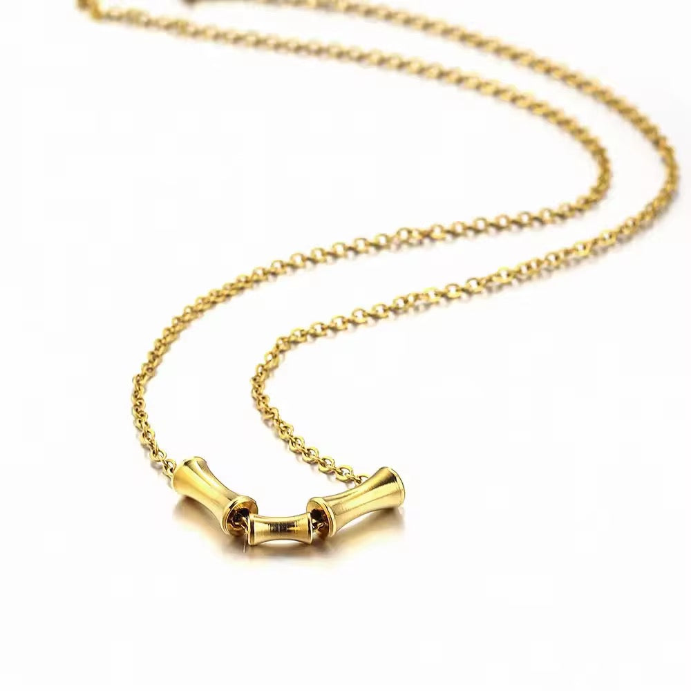 SS 2104 Tube Spacer bead 18k Gold PVD plated 316 Stainless steel ( 1 pc ) Anti tarnish ( 8*4 mm )