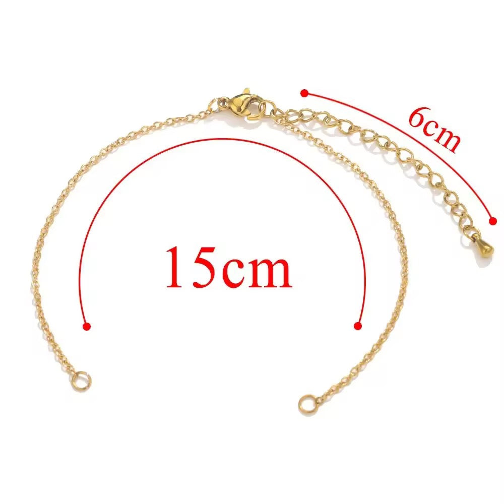 SS 2105 Bracelet Chain Material 18k Gold PVD plated 316 Stainless steel ( 1 pc ) Anti tarnish
