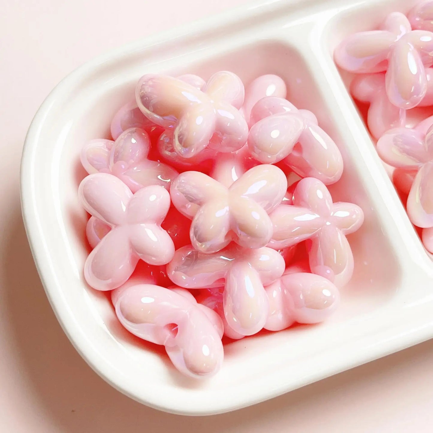 BBB 159 (C) Luminous Butterfly uv plated shiny irrediscent Acrylic bead ( 1 pc )