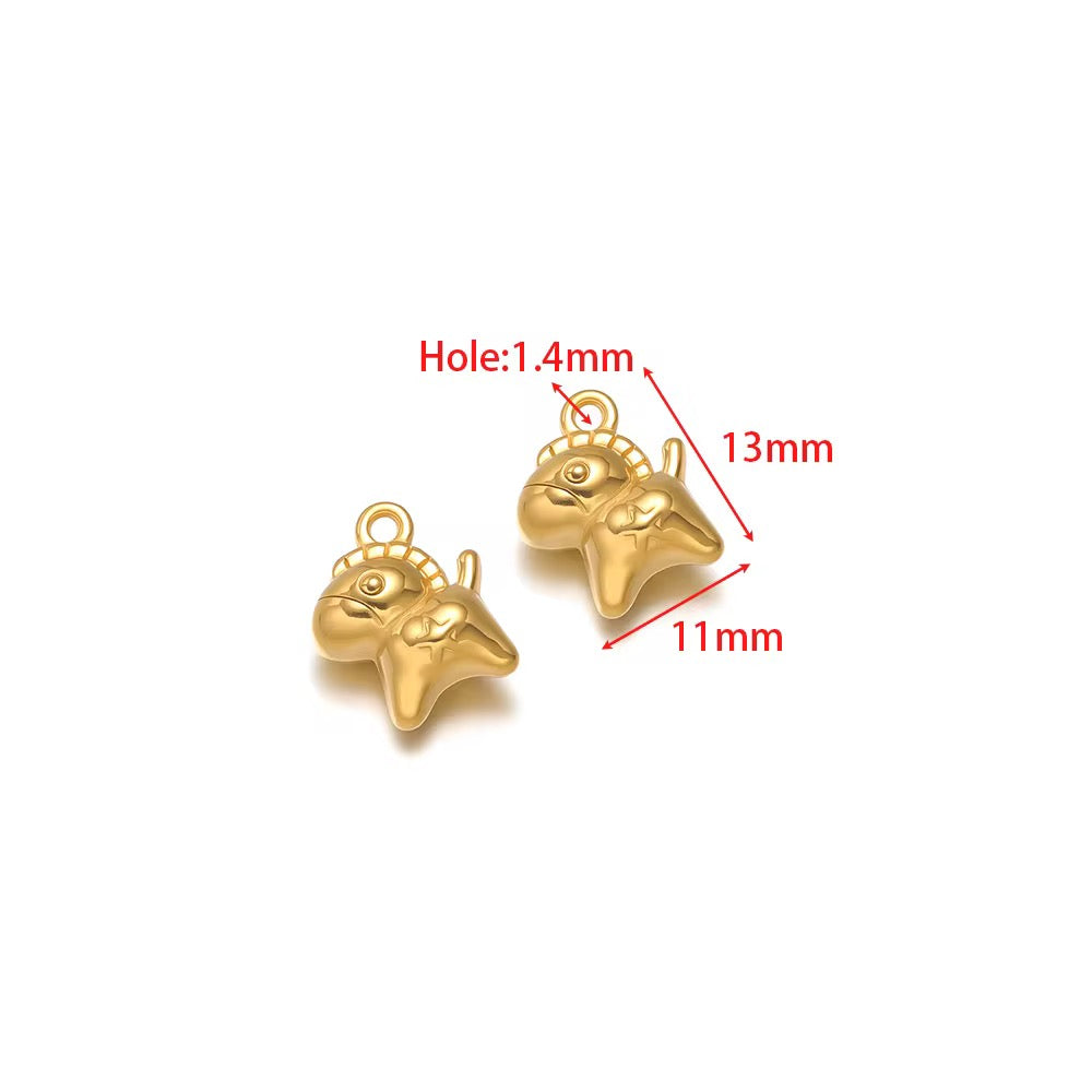 SS 2842 Tiny Horse charm 18K Gold plated stainless steel ( 1 piece ) Anti tarnish