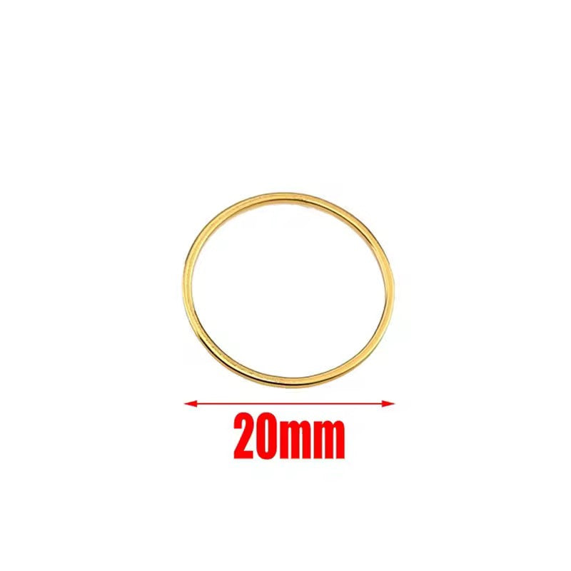 SS 2257 Round Hollow bezel 18k gold PVD plated Stainless steel ( 1 pc ) Anti tarnish