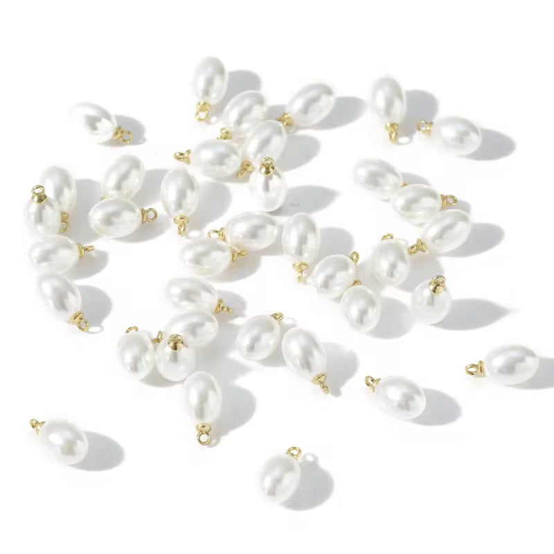 BBB 043 Pearl Drop Acrylic bead ( 1 pc ) high quality shine ( 15*8 mm )