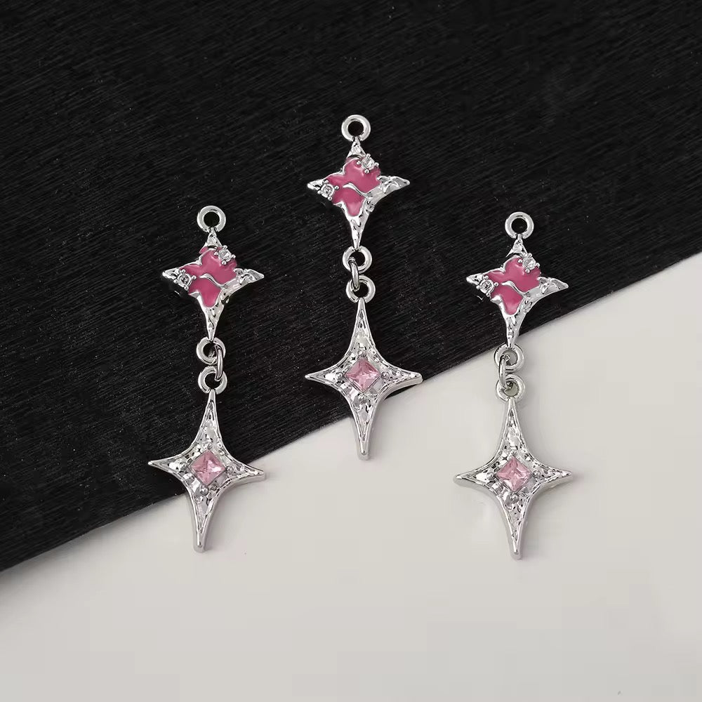 SS 2931 Dangling Pointed Star Alloy Premium charm ( 1 pc ) Tarnish Resistant