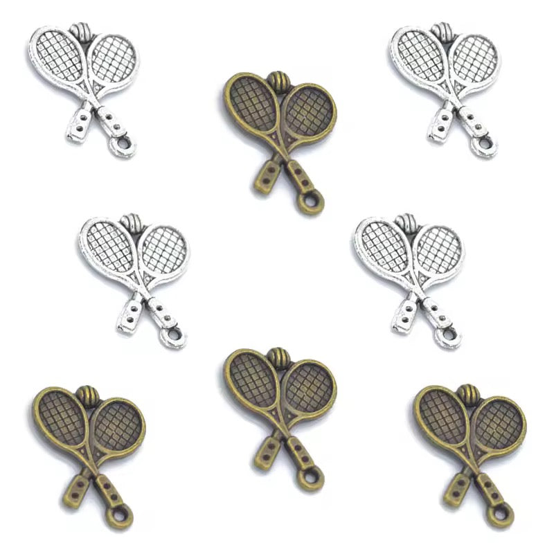 BBB 414 Tennis Racket metal Charm ( 1 pc ) High Quality Shine