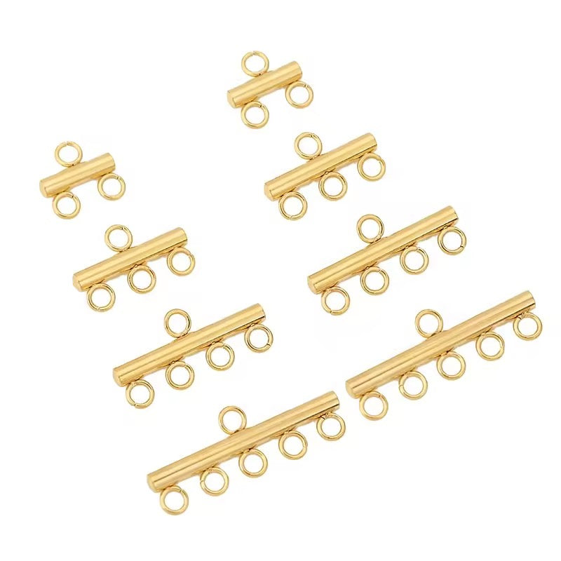 SS 1267 Multi Layer loops charm 18k gold PVD plated 316 stainless steel ( 1 pc ) anti tarnish