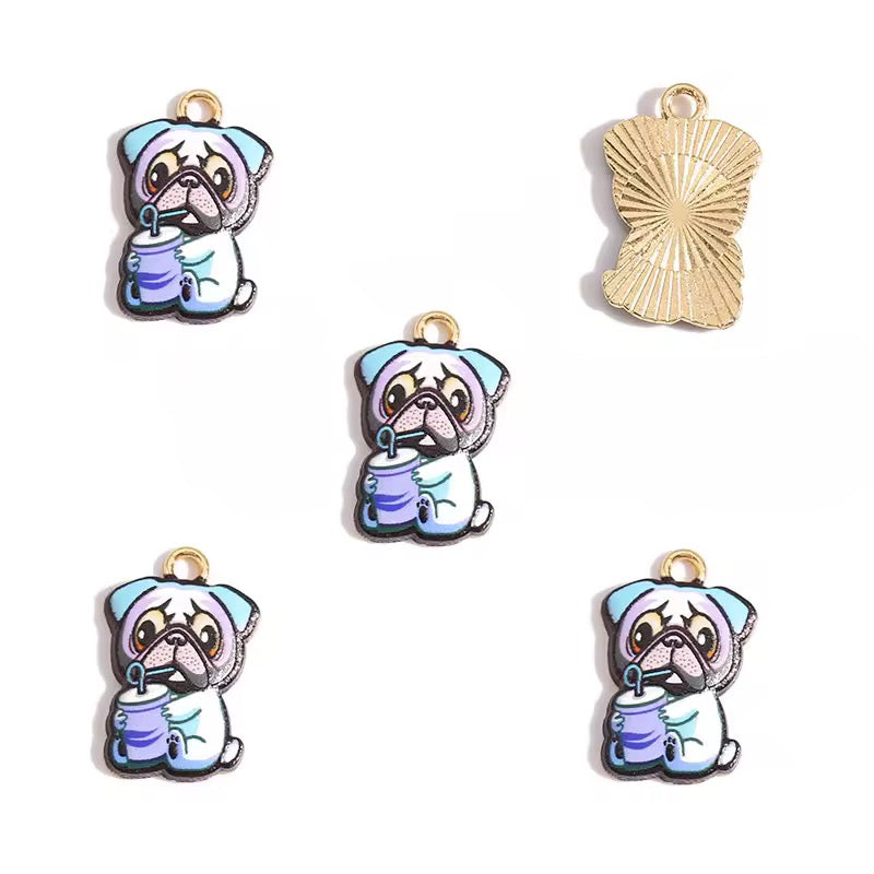 BBB 426 (b) Puppy Enamel Charm ( 1 pc ) High Quality Shine
