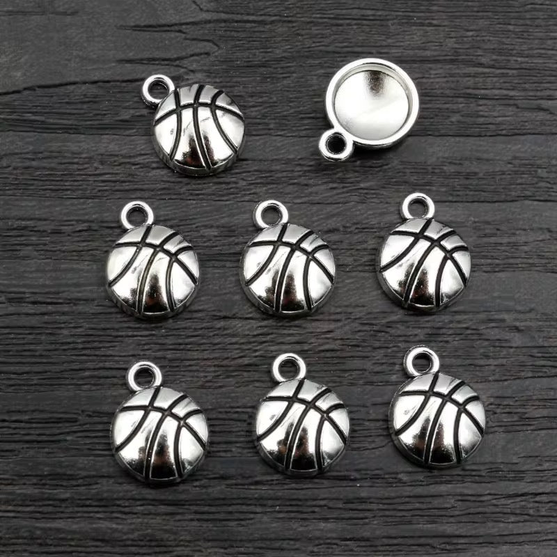 MC01A Basket Ball Metal Charm ( 1 pc ) High Quality Shine