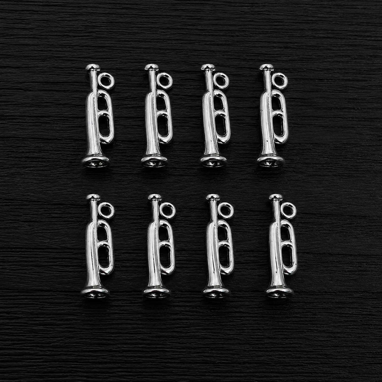 MC01I Trumpet Metal Charm ( 1 pc ) High Quality Shine