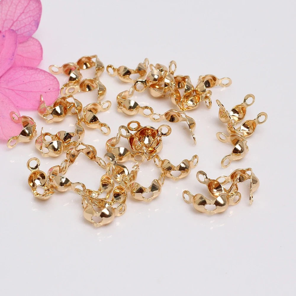 GP 1208 14k gold plated calotte bead crimp ( 1 pc ) anti tarnish