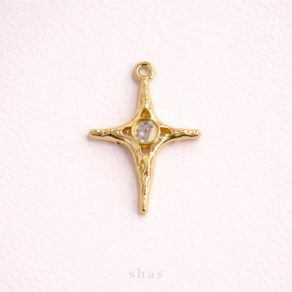 SS 3150 Twinkle charm 14k gold plated ( 1 pc ) Anti tarnish ( 30:20 mm )