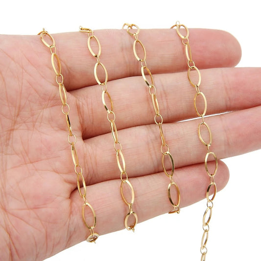 DIYS281 Oval Link Chain Silver ( 1 feet ) PVD Plated