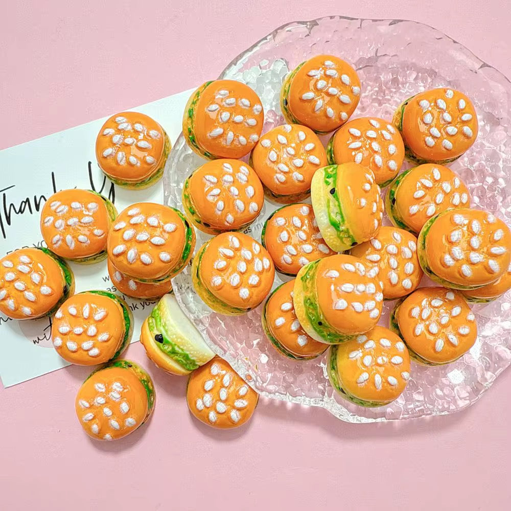 BBB 276 Hamburger Resin charm ( 1 pc ) with Hook ( 12:15 mm )
