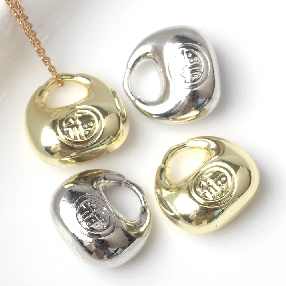 GP 1254 - Bag silver plated charm - per piece - anti tarnish