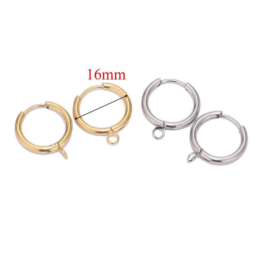 SS 1263 - Hoops 18k gold PVD plated stainless steel ( 2 pc ) Anti tarnish