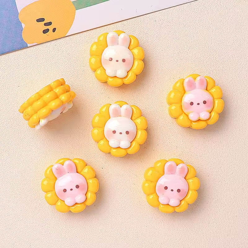BRC 008 Rabbit corn 3D resin charm with hook ( 1 pc )