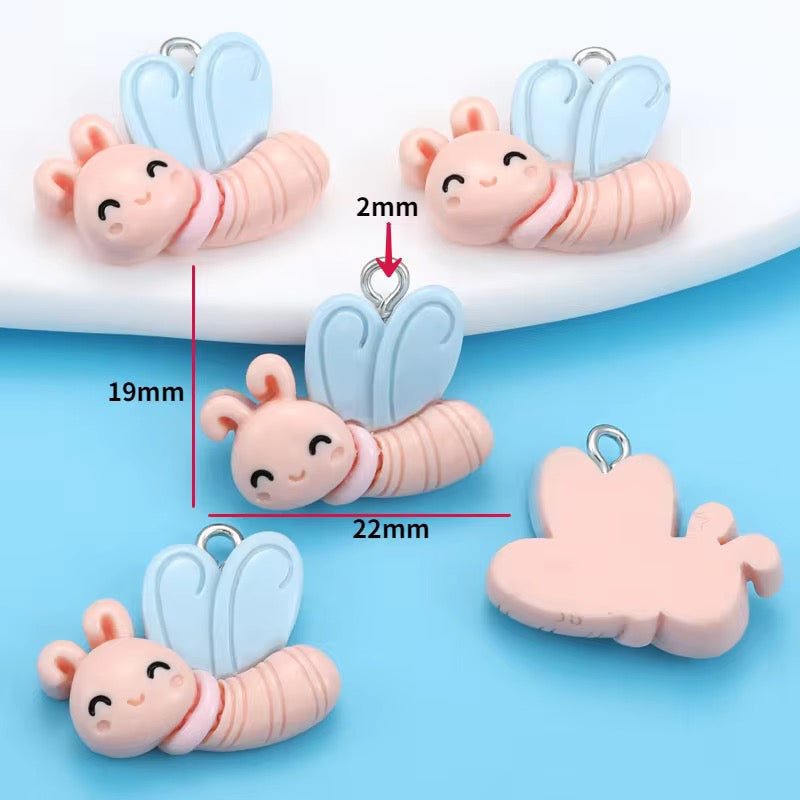 BRC 011 (A) Baby butterfly resin charm with hook ( 1 pc )