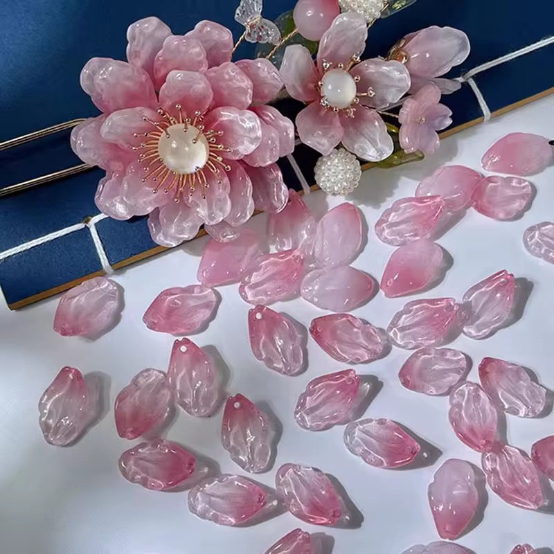 BGB 015 Petal glass lamp work bead ( 1 pc )