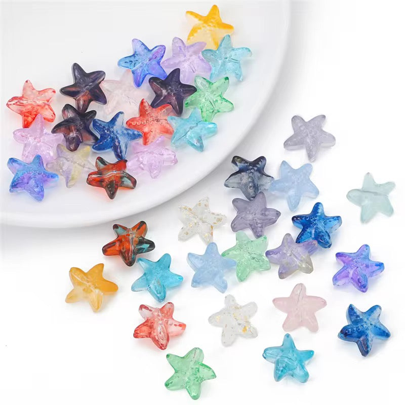 BGB 016 Star fish glass lamp work bead ( 1 pc )