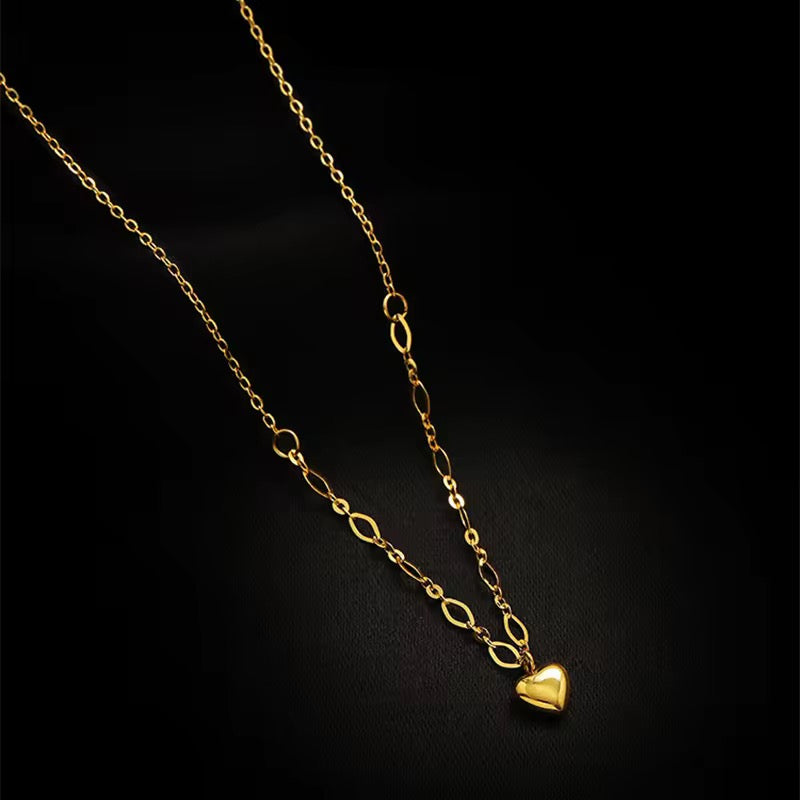 SS 66 Dainty Heart chain - 18k stainless steel - Anti tarnish - Wholesale