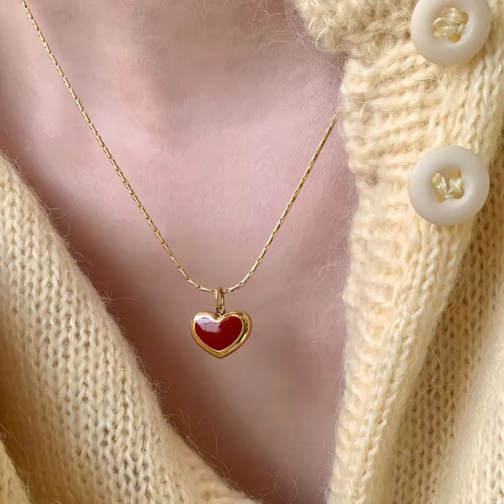 SS 67 Red Heart chain - 18k stainless steel - Anti tarnish - Wholesale