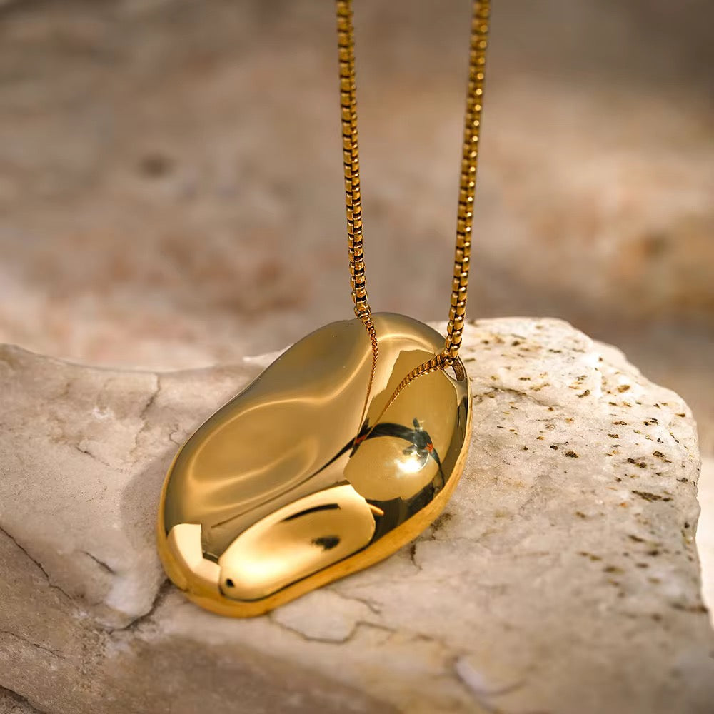 SS 128 Concave Hammer Necklace - 18k stainless steel - Anti tarnish - premium wear - Wholesale