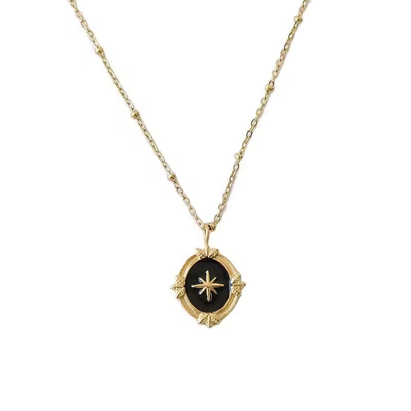SJ 164 Retro Vintage necklace- 18k gold plated stainless steel - Anti tarnish - Wholesale