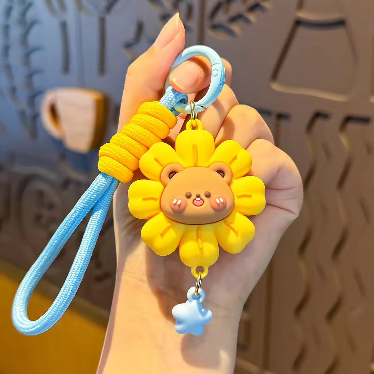 Yellow Flower 3D Kawaai Keychain ( 1 pc )