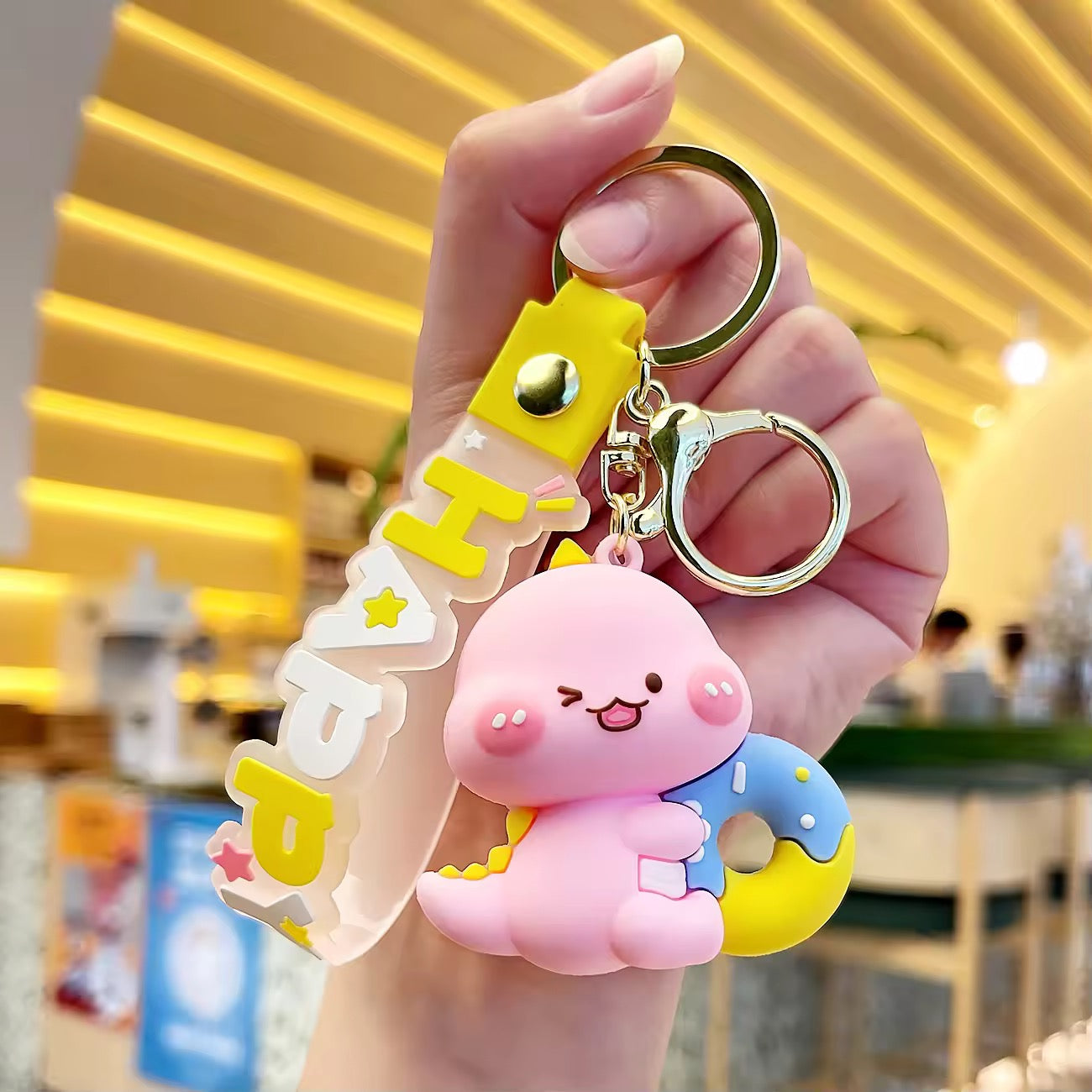 Pink Cartoon Animal 3D Kawaai Keychain ( 1 pc )