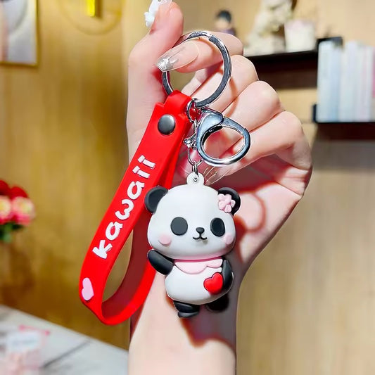 Panda Cartoon Animal 3D Kawaai Keychain ( 1 pc )