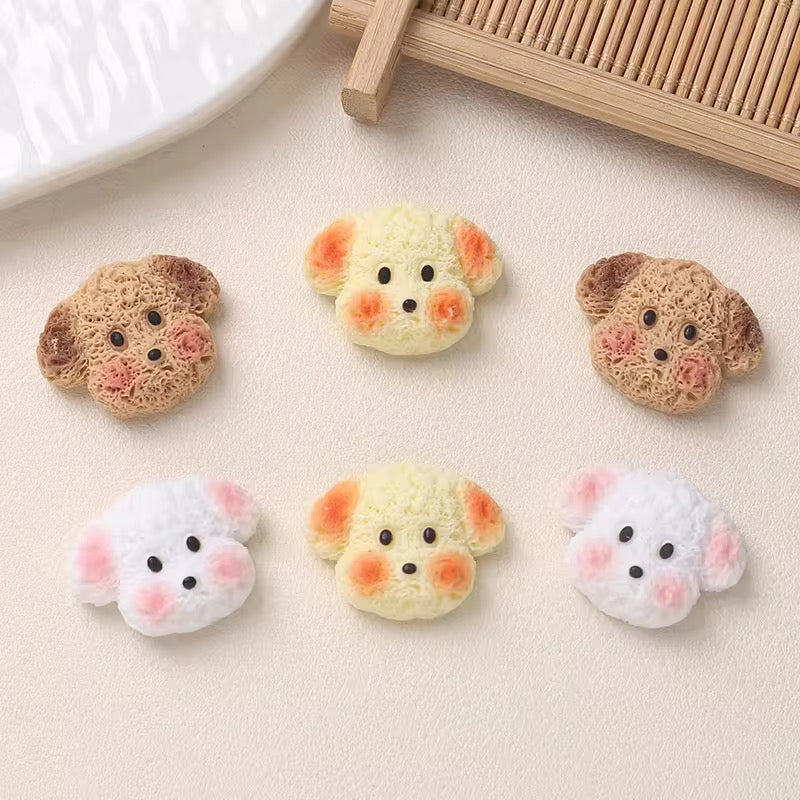 BBB 033 - cute doodle dog resin charm with hook ( 1 pc )
