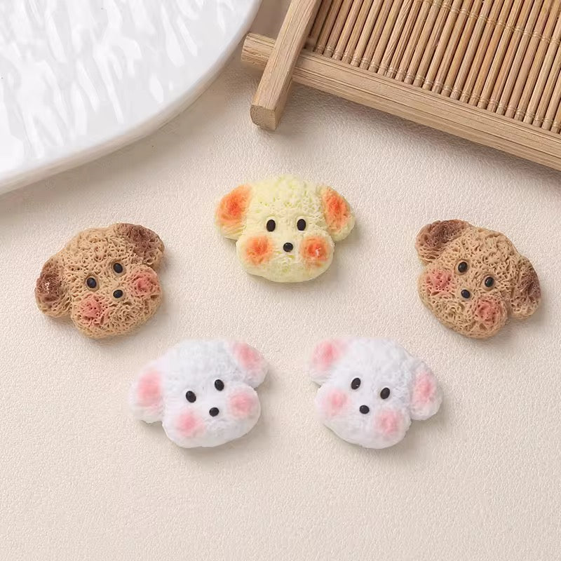 BBB 033 - cute doodle dog resin charm with hook ( 1 pc )